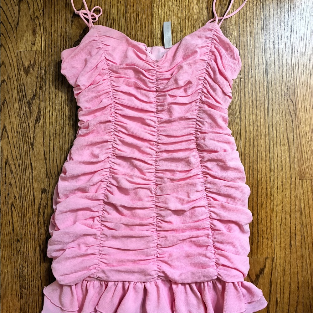Lucy in the Sky Pink Ruched Dress